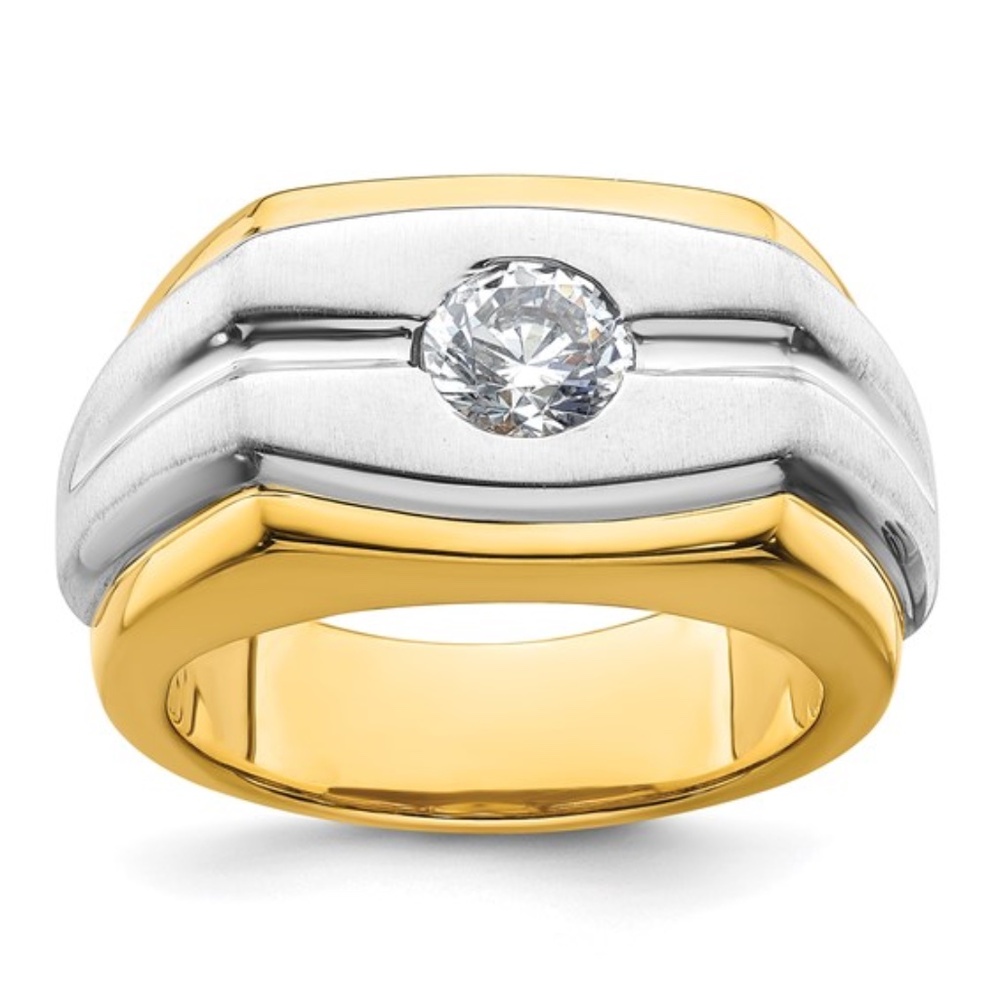 14K Two-Tone 1 CT Lab-Grown Diamond Ring